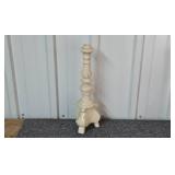 Set of Cream Painted Metal Candle Holders Set of Cream Painted Metal Candle Holders