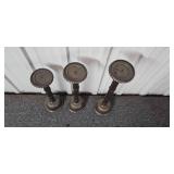 Set of Tall Ribbed Metal Candle Holders Set of Tall Ribbed Metal Candle Holders