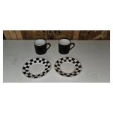 Assorted Drinkware Set: Tiki Glasses, Coffee Mugs, Plates, and Creamer Pitcher Assorted Drinkware Set: Tiki Glasses, Coffee Mugs, Plates, and Creamer Pitcher