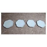 Set of Italian Porcelain Plates with Decorative Trim Set of Italian Porcelain Plates with Decorative Trim