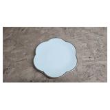 Set of Italian Porcelain Plates with Decorative Trim Set of Italian Porcelain Plates with Decorative Trim