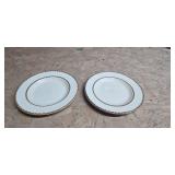 Set of Italian Porcelain Plates with Decorative Trim Set of Italian Porcelain Plates with Decorative Trim
