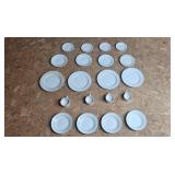 Mixed Set of China and Gibson Dinnerware Plates and Cups Mixed Set of China and Gibson Dinnerware Plates and Cups