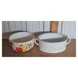 Set of Porcelain Serving Bowls including Home O Classic Collection and White Double-Handled Bowl Set of Porcelain Serving Bowls including Home O Classic Collection and White Double-Handled Bowl