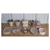 Assorted Bathroom Accessories Collection with Soap Dishes, Tumblers, and Lotion Dispenser Assorted Bathroom Accessories Collection with Soap Dishes, Tumblers, and Lotion Dispenser