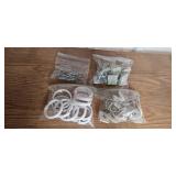 Collection of Shower Curtain Rings and Decorative Hooks Assorted Styles Collection of Shower Curtain Rings and Decorative Hooks Assorted Styles