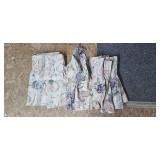 Set of Croscill Floral Curtain Panels with Tassel Trim Set of Croscill Floral Curtain Panels with Tassel Trim