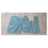 Lot of Assorted Bathroom Rugs in Blue and Green Shades Lot of Assorted Bathroom Rugs in Blue and Green Shades