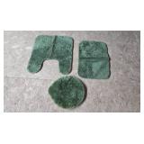 Lot of Assorted Bathroom Rugs in Blue and Green Shades Lot of Assorted Bathroom Rugs in Blue and Green Shades