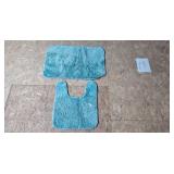 Lot of Assorted Bathroom Rugs in Blue and Green Shades Lot of Assorted Bathroom Rugs in Blue and Green Shades