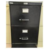 Black 2 Two-Drawer Metal Filing Cabinet -  Mercury Black 2 Two-Drawer Metal Filing Cabinet -  Mercury