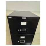 Black 2 Two-Drawer Metal Filing Cabinet -  Mercury Black 2 Two-Drawer Metal Filing Cabinet -  Mercury