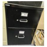 Black 2-Drawer Metal Filing Cabinet Black 2-Drawer Metal Filing Cabinet