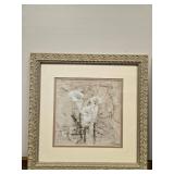 Set of 2 Framed Floral Art Prints by Boma, 17x17 Inches Each Set of 2 Framed Floral Art Prints by Boma, 17x17 Inches Each