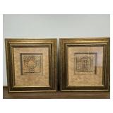 Pair of Paragon Picture Gallery Framed Wall Art with Ornate Bronze Accents, 25x27 Inches Pair of Paragon Picture Gallery Framed Wall Art with Ornate Bronze Accents, 25x27 Inches