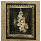 Set of 2 Framed Botanical Floral Prints Signed F. de Villeneuve 44x32 Inches Set of 2 Framed Botanical Floral Prints Signed F. de Villeneuve 44x32 Inches