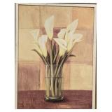 Pair of Framed Floral Art Prints with Calla Lilies and Tulips 24x32 Inches Pair of Framed Floral Art Prints with Calla Lilies and Tulips 24x32 Inches