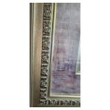 Framed Landscape Art Print with Ornate Border 47x37 Inches Framed Landscape Art Print with Ornate Border 47x37 Inches