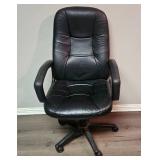 Black Adjustable Office Chair with Padded Armrests Black Adjustable Office Chair with Padded Armrests