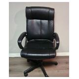 Black Executive Office Chair with Padded Armrests Black Executive Office Chair with Padded Armrests