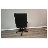 Black Executive Office Chair with Padded Armrests Black Executive Office Chair with Padded Armrests
