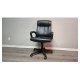 Black Executive Office Chair with Padded Armrests Black Executive Office Chair with Padded Armrests