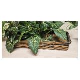 Artificial Ivy Arrangement in Rectangular Wicker Basket Artificial Ivy Arrangement in Rectangular Wicker Basket