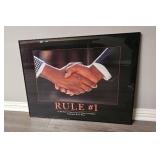 Framed Motivational Poster Rule #1 Customer Care 24x30.5 Inches Framed Motivational Poster Rule #1 Customer Care 24x30.5 Inches