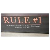 Framed Motivational Poster Rule #1 Customer Care 24x30.5 Inches Framed Motivational Poster Rule #1 Customer Care 24x30.5 Inches