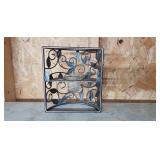 Collection of Metal Candle Holders with Votive Candles and Leaf Design Collection of Metal Candle Holders with Votive Candles and Leaf Design