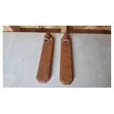Set of Kitchen Accessories with Metal Holders and Wooden Wall Sconces Set of Kitchen Accessories with Metal Holders and Wooden Wall Sconces