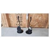 Candle Holder Set with Glass Votive Stand and Pair of Black Metal Scroll Holders Candle Holder Set with Glass Votive Stand and Pair of Black Metal Scroll Holders