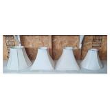 Set of 4 Off-White Fabric Lamp Shades in Assorted Sizes Set of 4 Off-White Fabric Lamp Shades in Assorted Sizes