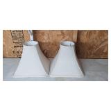 Set of 4 Off-White Fabric Lamp Shades in Assorted Sizes Set of 4 Off-White Fabric Lamp Shades in Assorted Sizes