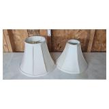 Set of 4 Off-White Fabric Lamp Shades in Assorted Sizes Set of 4 Off-White Fabric Lamp Shades in Assorted Sizes