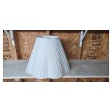 Set of 2 White Pleated Pleather Lamp Shades Set of 2 White Pleated Pleather Lamp Shades