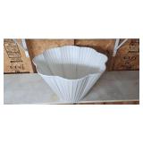 Set of 2 White Pleated Pleather Lamp Shades Set of 2 White Pleated Pleather Lamp Shades