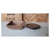 Assorted Kitchen and Home Decor Lot Including Metal Holders and Wooden Bowls Assorted Kitchen and Home Decor Lot Including Metal Holders and Wooden Bowls
