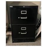 HON 2-Drawer Black Metal Filing Cabinet 29x18x27 Inches HON 2-Drawer Black Metal Filing Cabinet 29x18x27 Inches