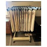Mobile Blueprint Plan File Organizer Stand with Hangers Mobile Blueprint Plan File Organizer Stand with Hangers