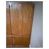 Large Oak Blueprint Storage Cabinet with Shelves and Lower Compartment - no key Large Oak Blueprint Storage Cabinet with Shelves and Lower Compartment - no key