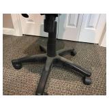 Black Faux Leather Adjustable Office Chair with Armrests Black Faux Leather Adjustable Office Chair with Armrests