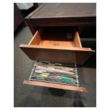 Wood Office Desk with Double Drawer Pedestals - No Key Wood Office Desk with Double Drawer Pedestals - No Key