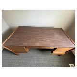 Wood Office Desk with Drawers 60in x 29in x 31in - no key Wood Office Desk with Drawers 60in x 29in x 31in - no key