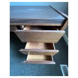Wood Office Desk with Drawers 60in x 29in x 31in - no key Wood Office Desk with Drawers 60in x 29in x 31in - no key
