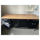 Black Metal Office Credenza with Drawers and Sliding Doors 60in x 29in x 18in - no key Black Metal Office Credenza with Drawers and Sliding Doors 60in x 29in x 18in - no key