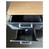 Black Metal Office Credenza with Drawers and Sliding Doors 60in x 29in x 18in - no key Black Metal Office Credenza with Drawers and Sliding Doors 60in x 29in x 18in - no key