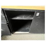 Black Metal Office Credenza with Drawers and Sliding Doors 60in x 29in x 18in - no key Black Metal Office Credenza with Drawers and Sliding Doors 60in x 29in x 18in - no key