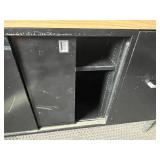 Black Metal Office Credenza with Drawers and Sliding Doors 60in x 29in x 18in - no key Black Metal Office Credenza with Drawers and Sliding Doors 60in x 29in x 18in - no key