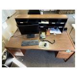 Large Wood Reception Desk with Organizer Hutch and Drawers 72" Wide Large Wood Reception Desk with Organizer Hutch and Drawers 72" Wide